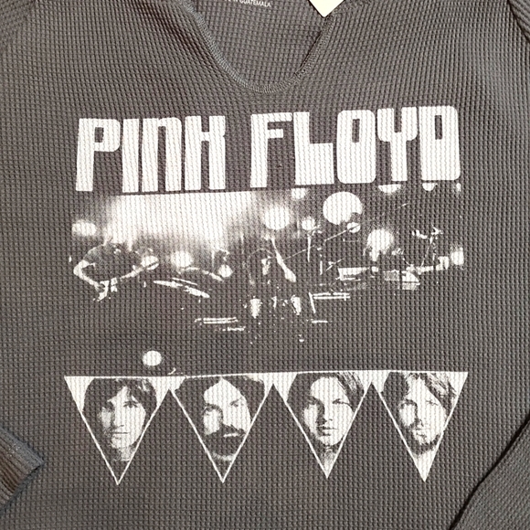 PINK Victoria's secret's  waffle long sleeve Pink Floyd shirt Size L - Picture 4 of 7